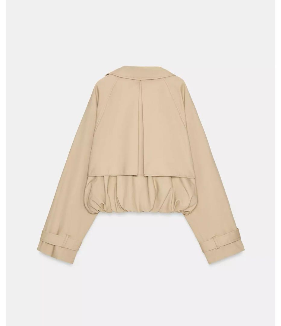 r*✩様 タグ付き新品★ZARAのショートバルーントレンチコート★Mサイズ★コム