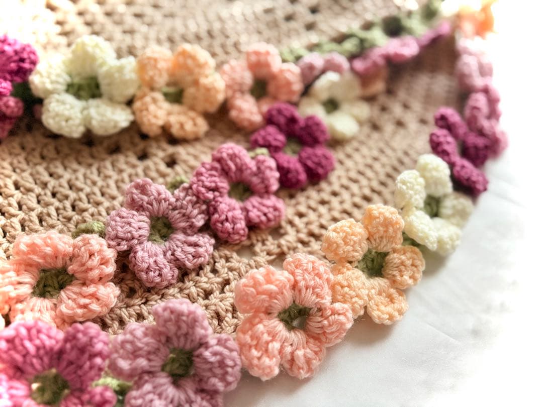 【週末限定値引】花束ブランケット ꕤ︎︎ 6色のお花 【87cm】