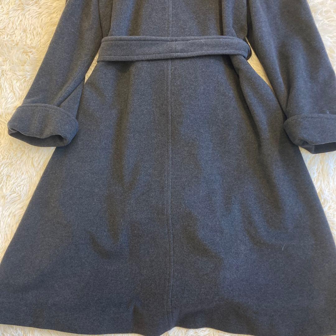 LAURA ASHLEY 襟　ファー　ウールコート　Aライン　42