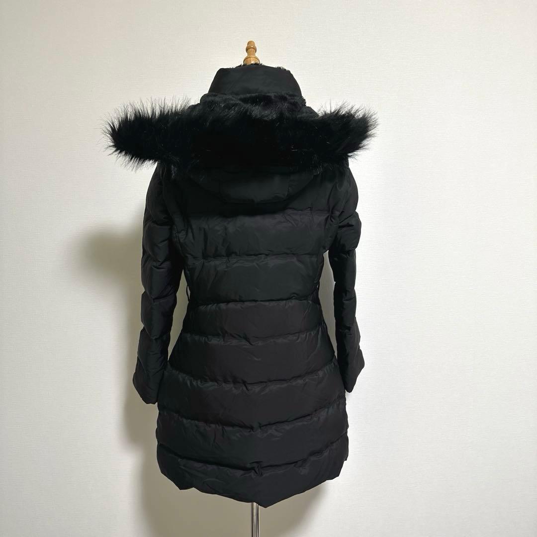 【ZARA】中綿ジャケット【M】ブラック フード取外し可　襟ムートン 高級感