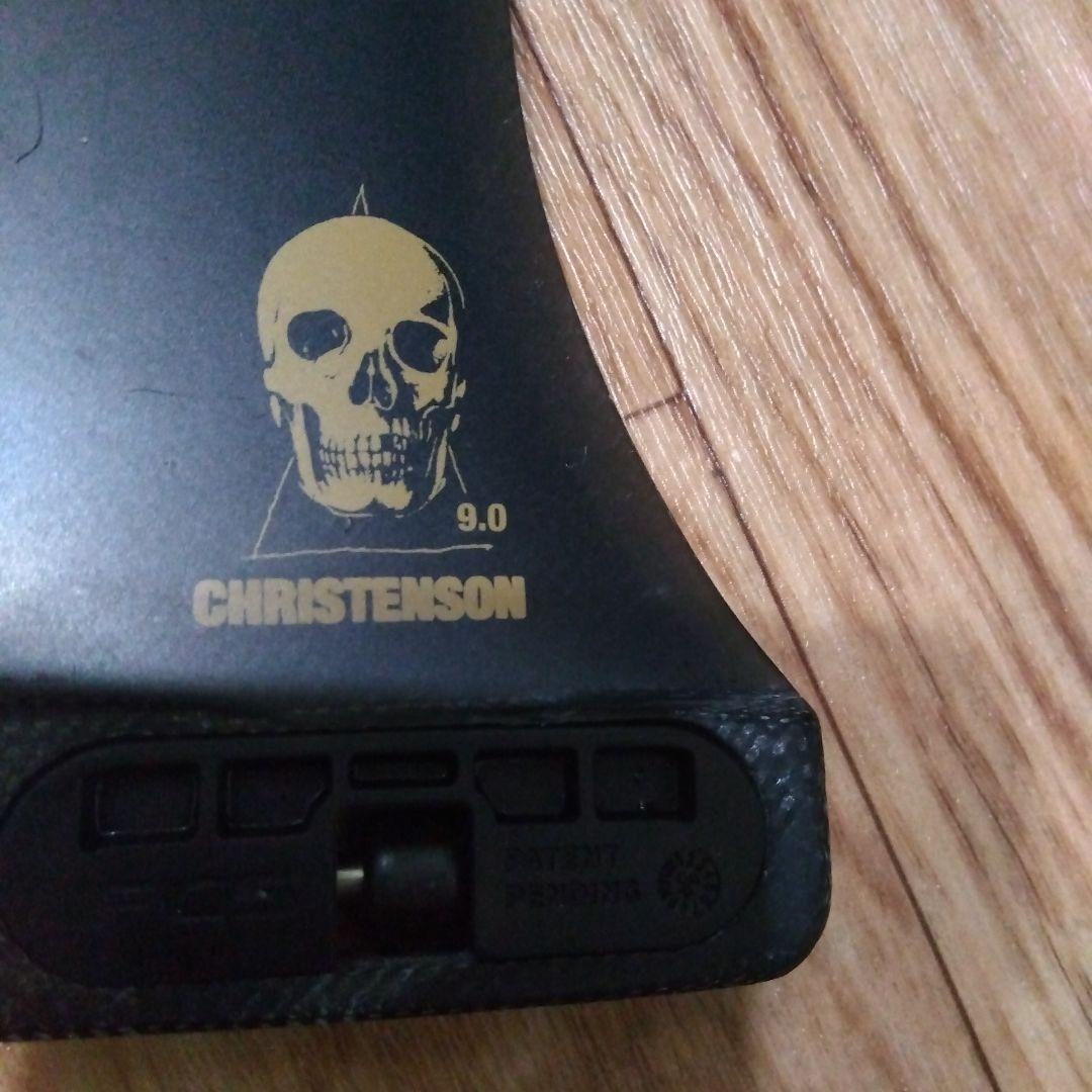 Christenson 9.0インチ サーフボードフィン ブラック