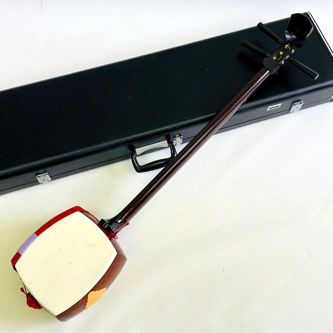 【ももの母】三味線 日本製 伝統工芸品 付属品多数【整備品】R8YE325