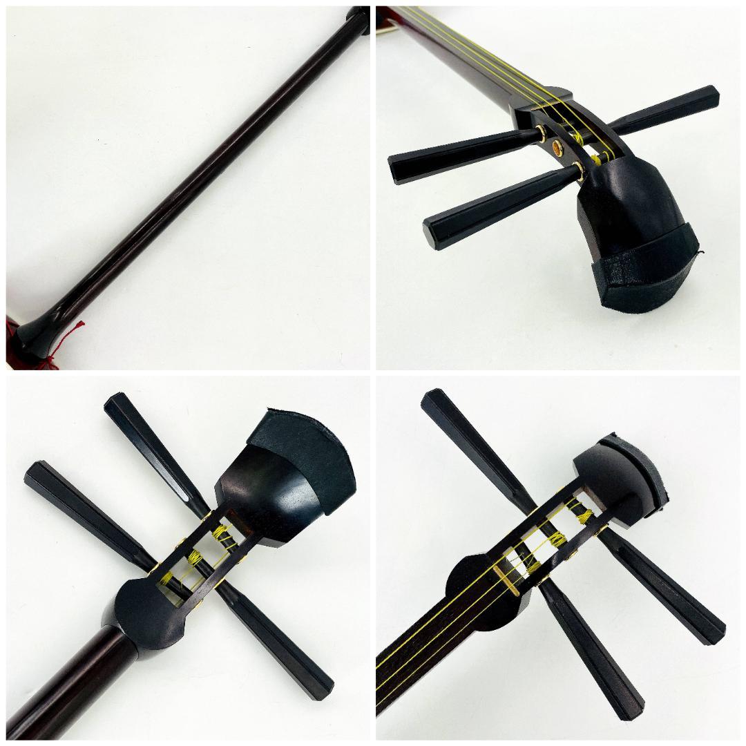 【ももの母】三味線 日本製 伝統工芸品 付属品多数【整備品】R8YE325