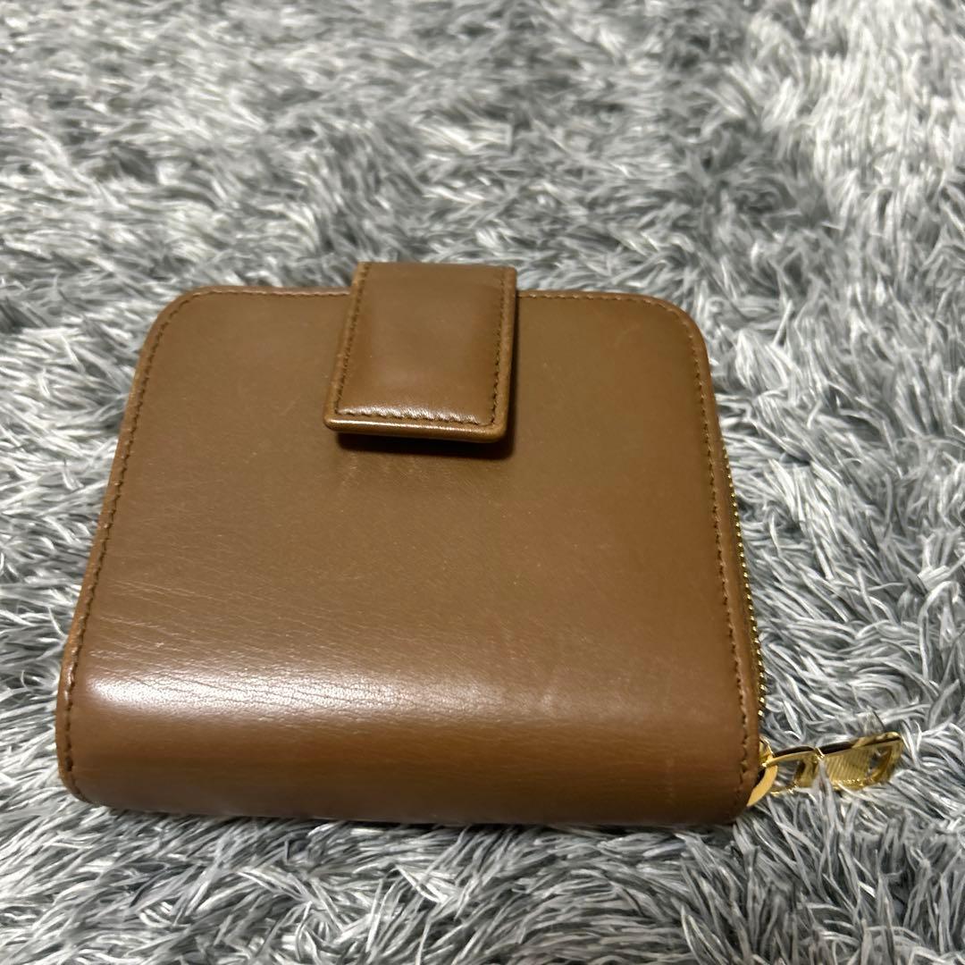 YSL イブサンローラン　ブラウン 二つ折り財布