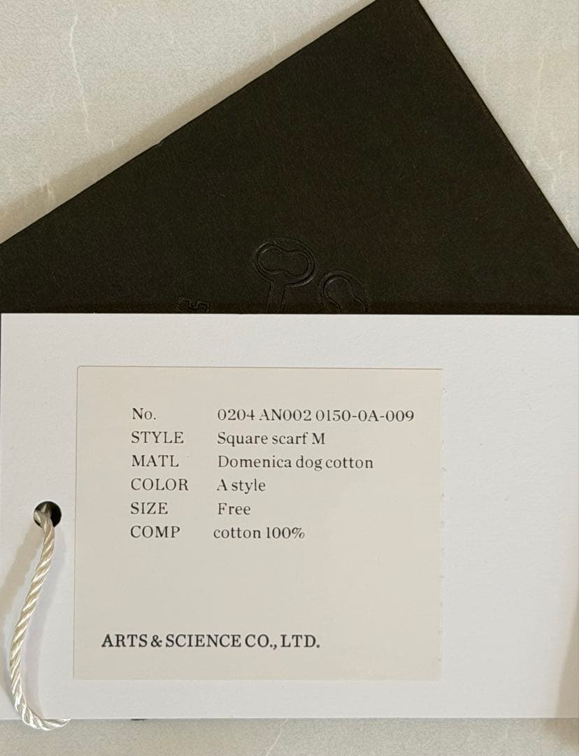 ARTS&SCIENCE スカーフ②ネイビー・ドメニカモアゴードン AP AS