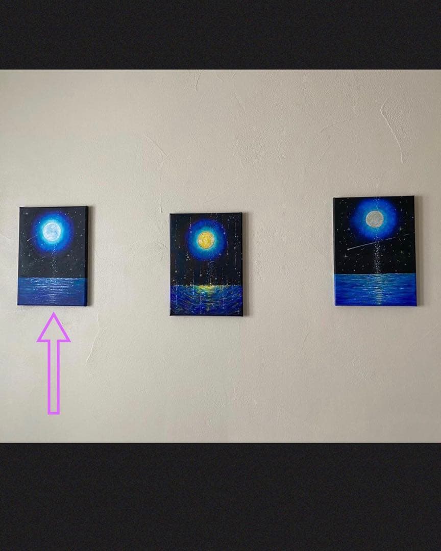 星降る夜に2 キャンバス　アクリル絵の具