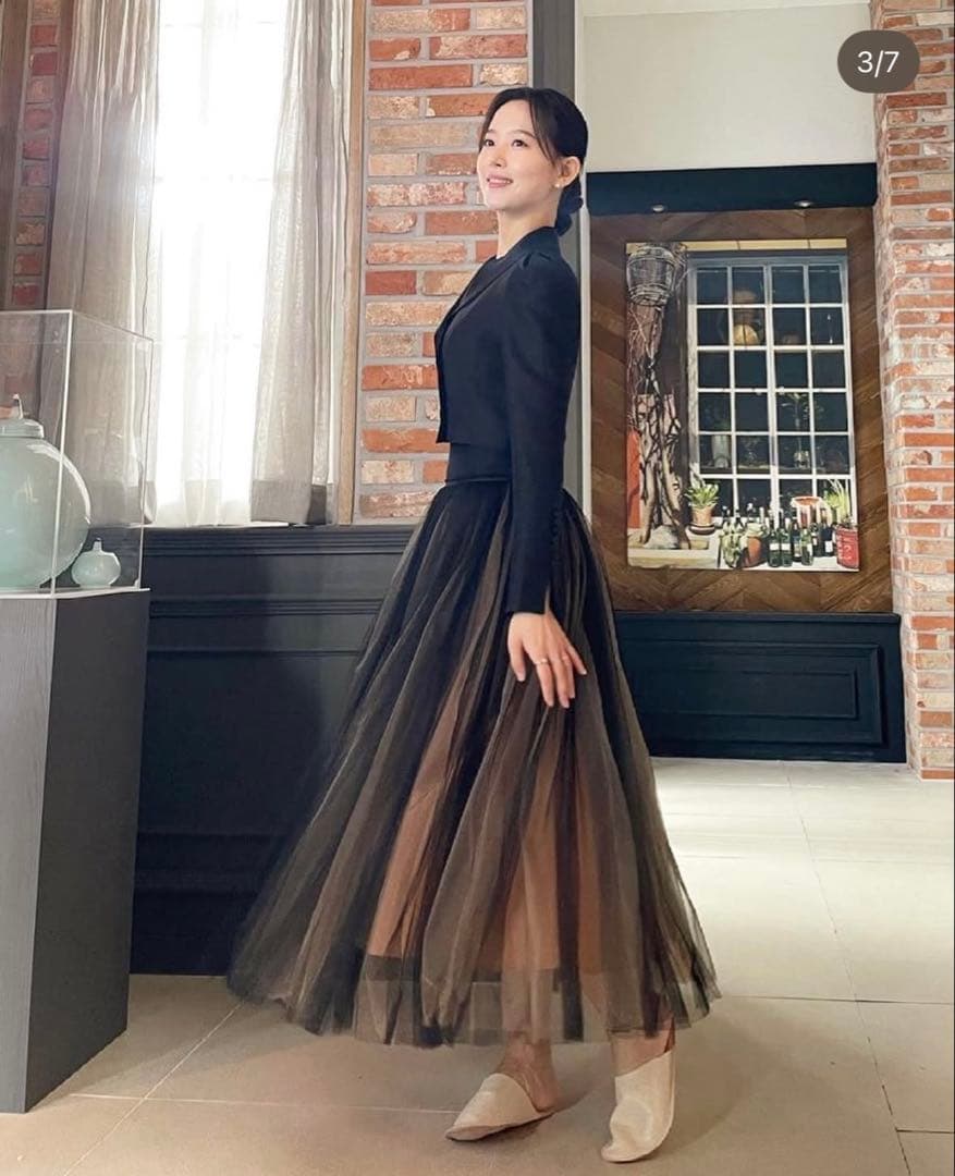 avouavou WOOL SILK YORK TULLE チュール スカート