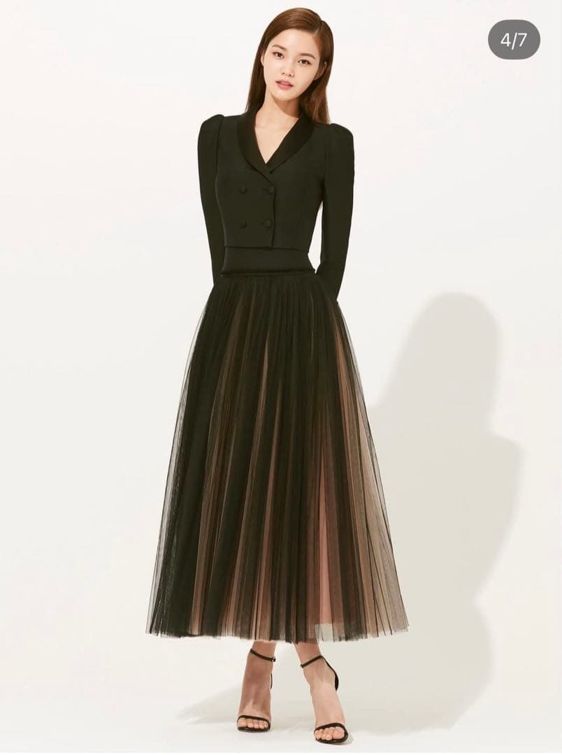 avouavou WOOL SILK YORK TULLE チュール スカート