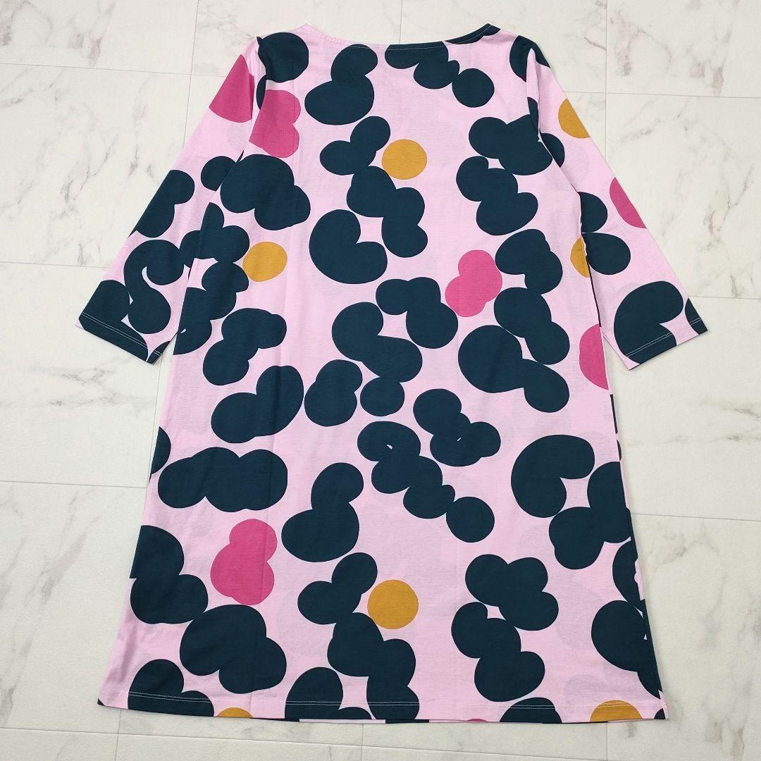 【新品タグ付】marimekko　七部袖　ワンピース　POPPARI　ピンク　L