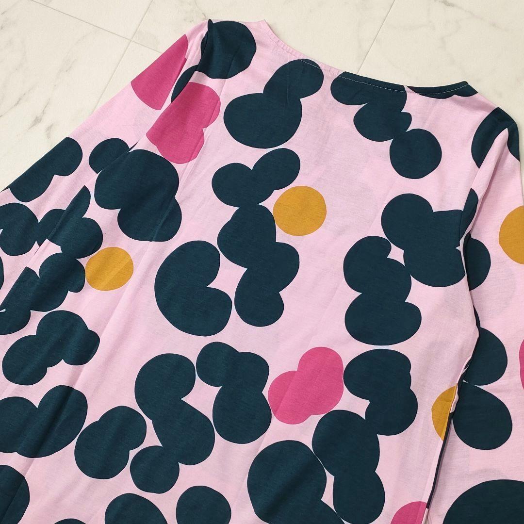 【新品タグ付】marimekko　七部袖　ワンピース　POPPARI　ピンク　L