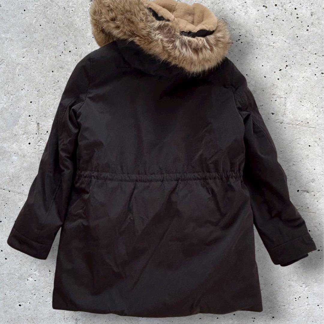 美品【ZARA TRF】ザラ トラファ ファー付 モッズコート 黒 サイズM