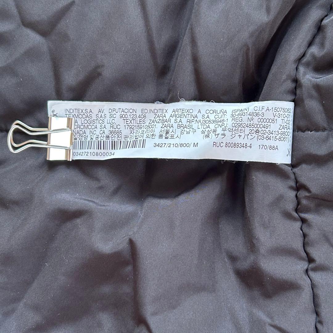 美品【ZARA TRF】ザラ トラファ ファー付 モッズコート 黒 サイズM