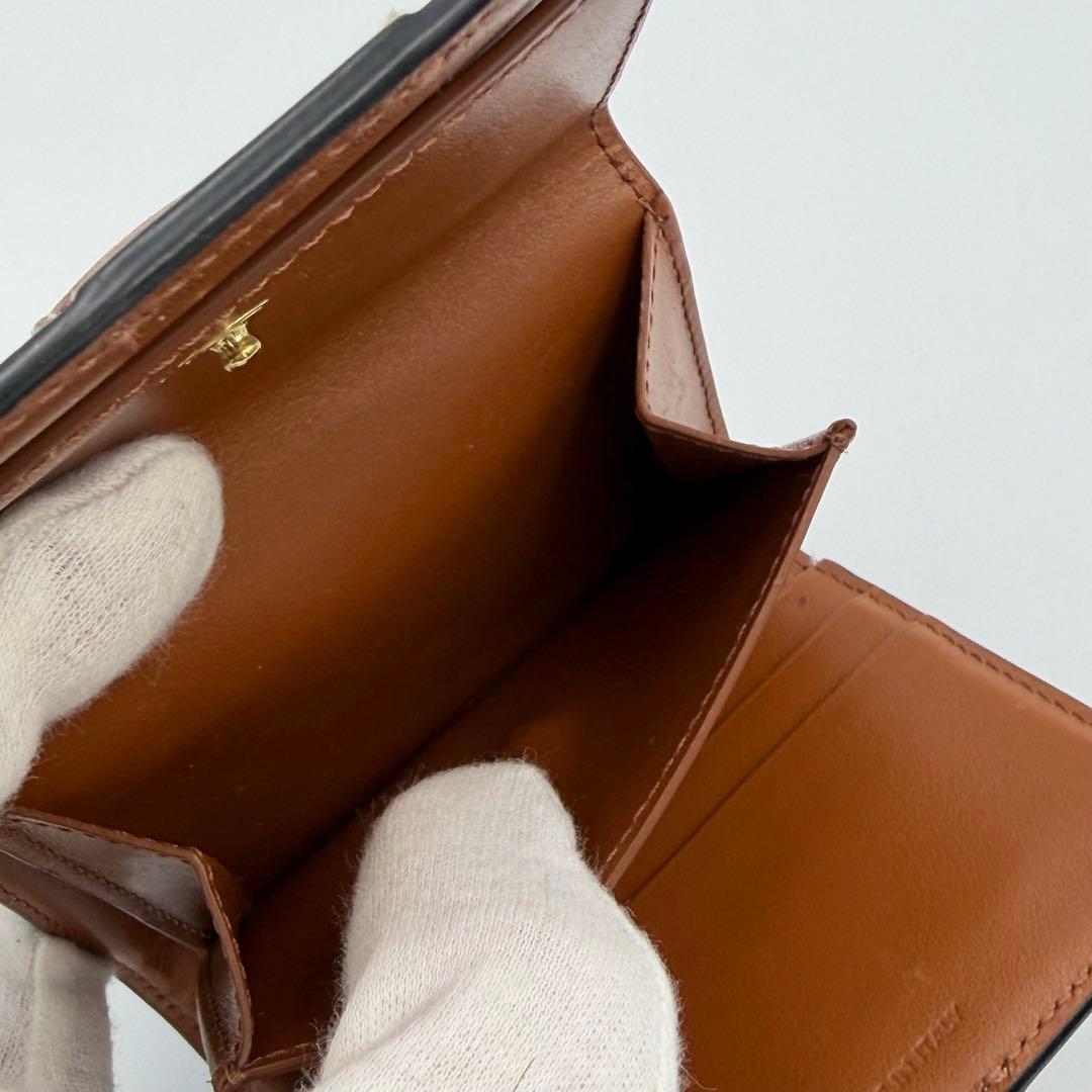 極美品✨CELINE セリーヌ マカダム柄 三つ折り コンパクトウォレット 財布