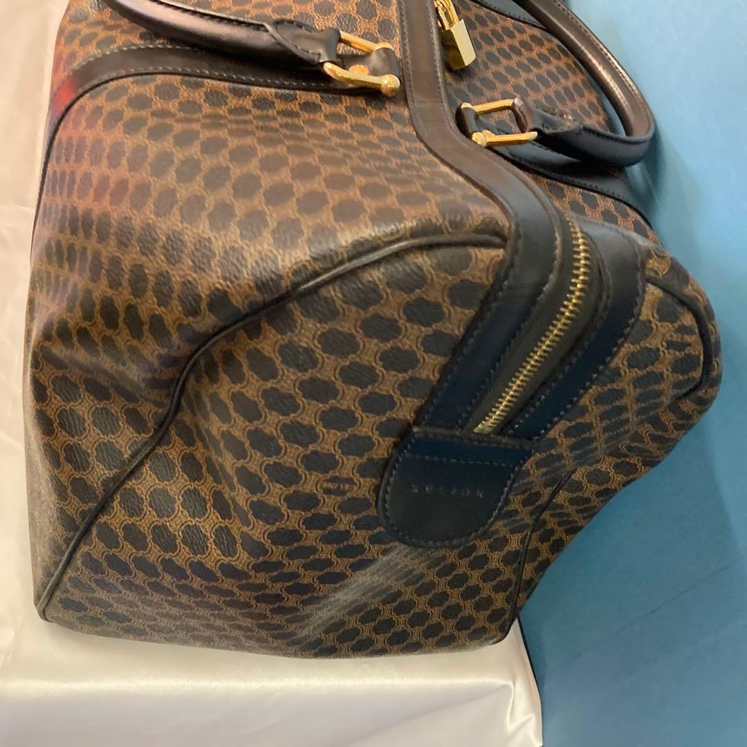CELINE マカダム柄 イタリア製 ビンテージ ボストンバッグ 黒 美品