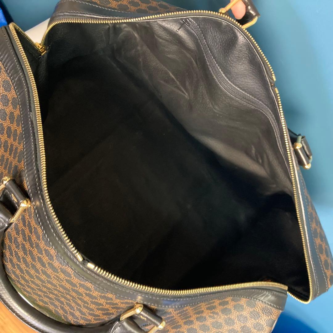 CELINE マカダム柄 イタリア製 ビンテージ ボストンバッグ 黒 美品