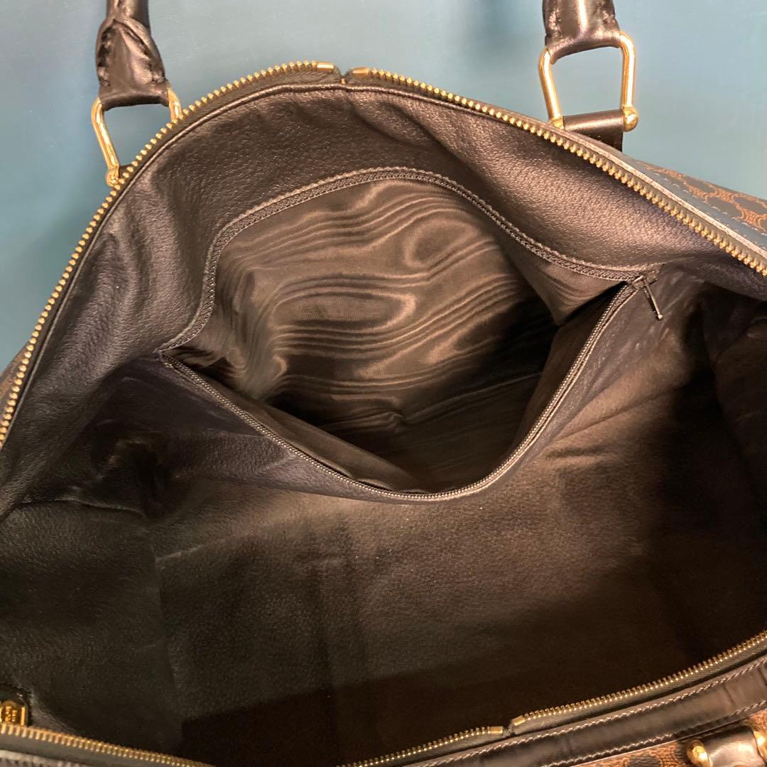 CELINE マカダム柄 イタリア製 ビンテージ ボストンバッグ 黒 美品
