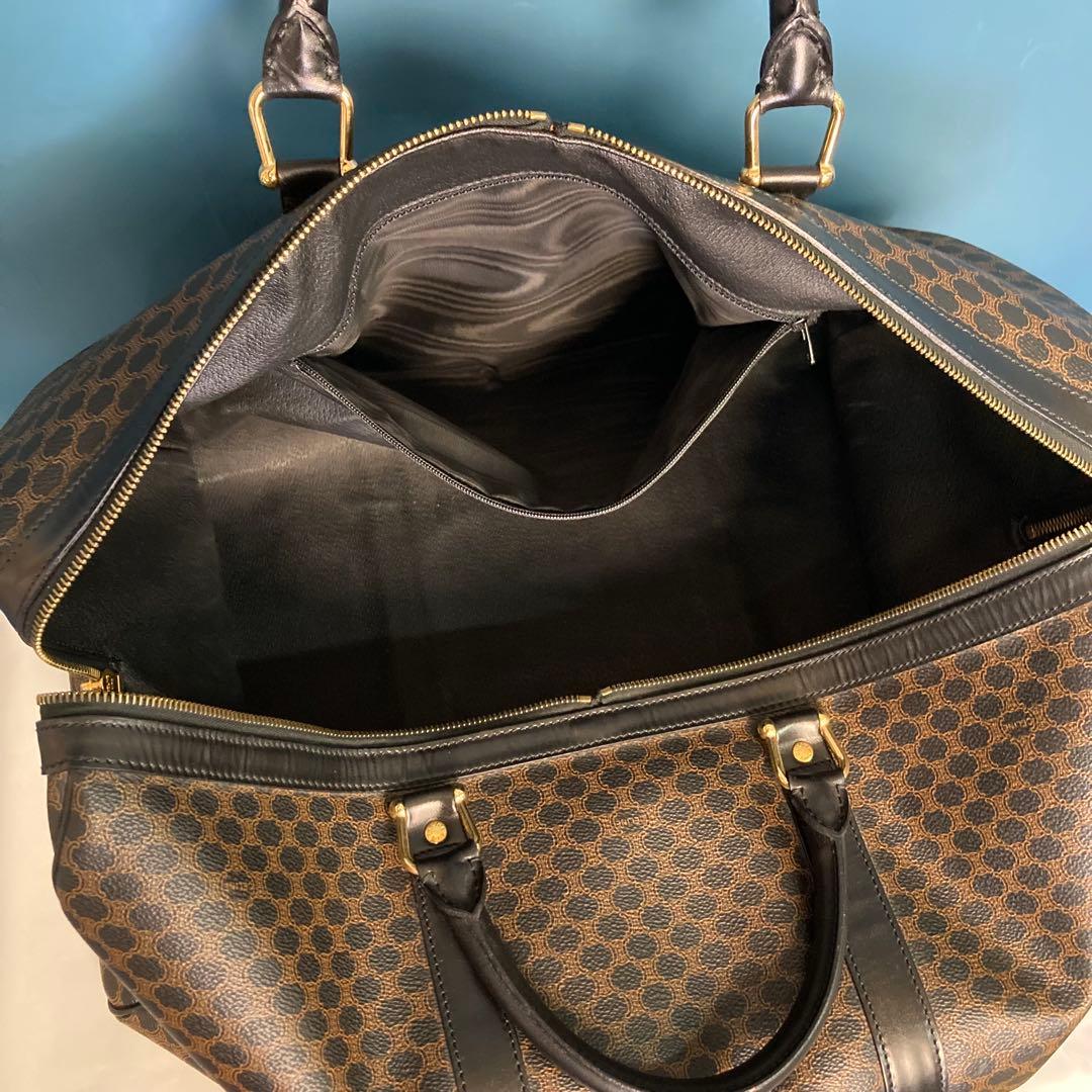 CELINE マカダム柄 イタリア製 ビンテージ ボストンバッグ 黒 美品
