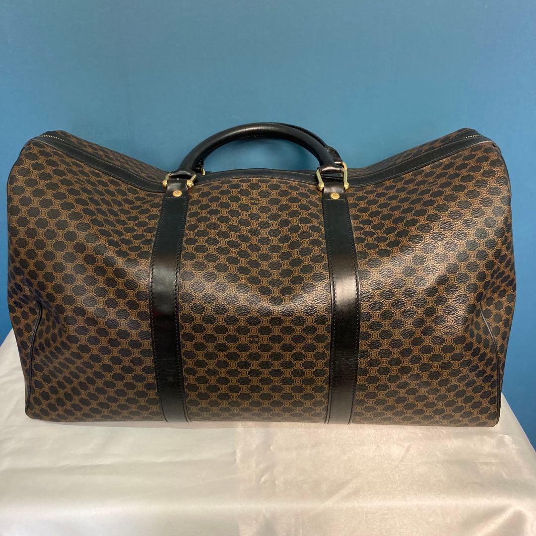 CELINE マカダム柄 イタリア製 ビンテージ ボストンバッグ 黒 美品