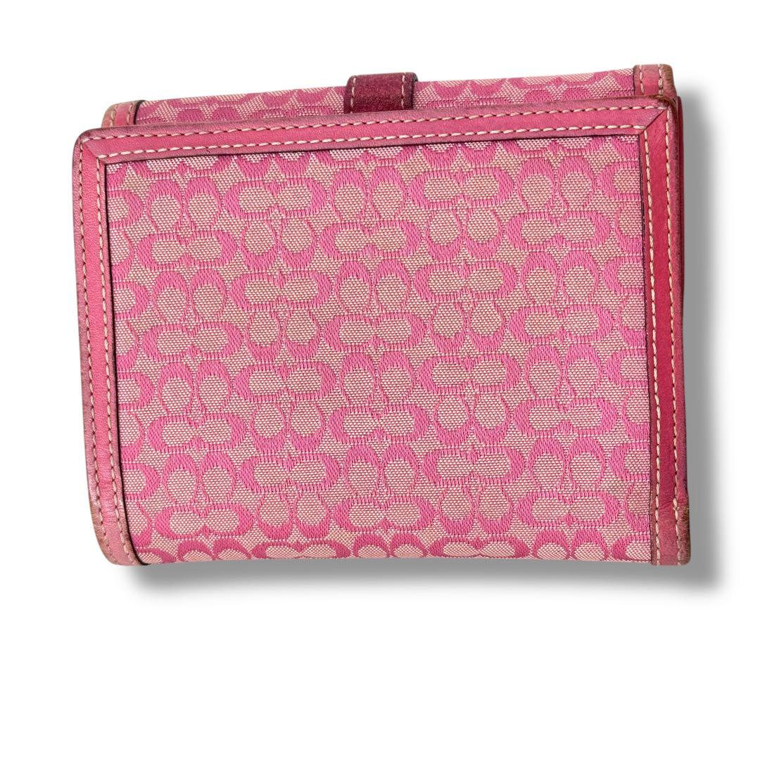 小物 Vintage Coach Soho Signature pink Wallet