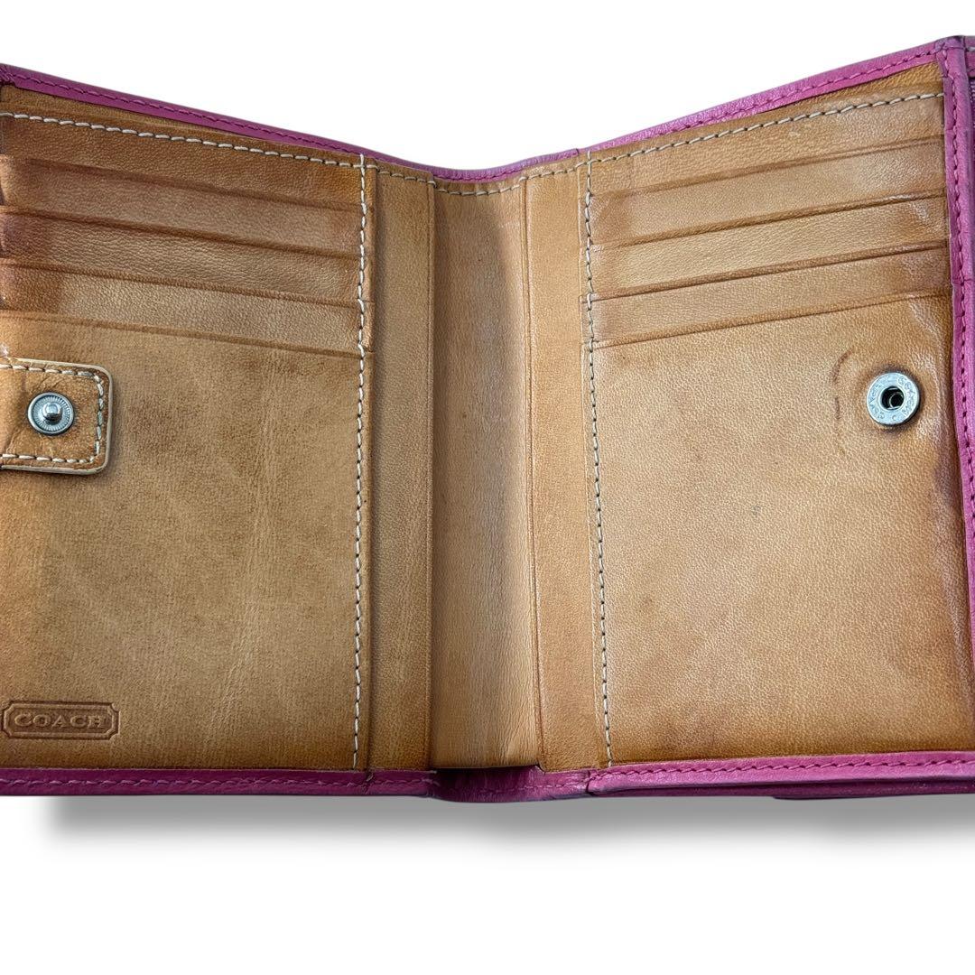 小物 Vintage Coach Soho Signature pink Wallet