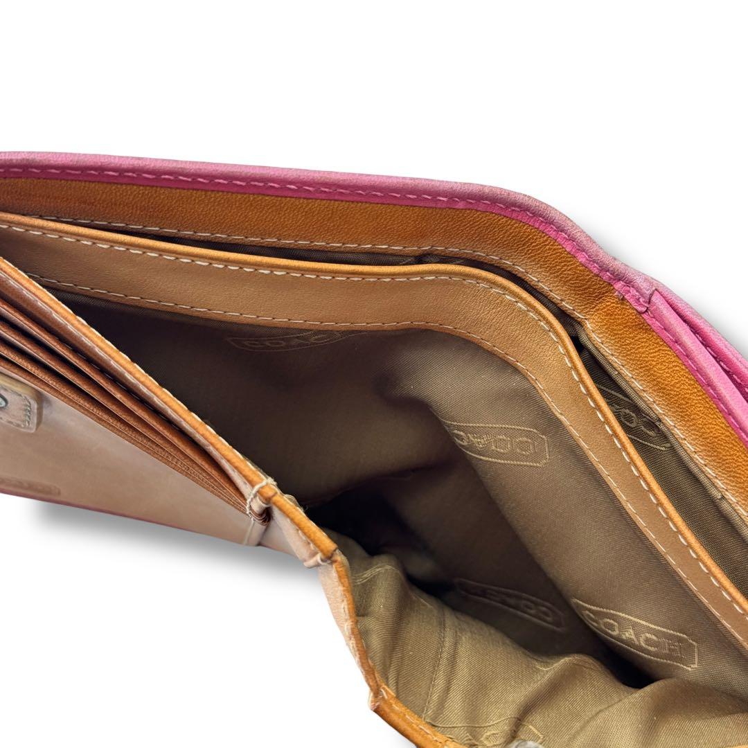 小物 Vintage Coach Soho Signature pink Wallet