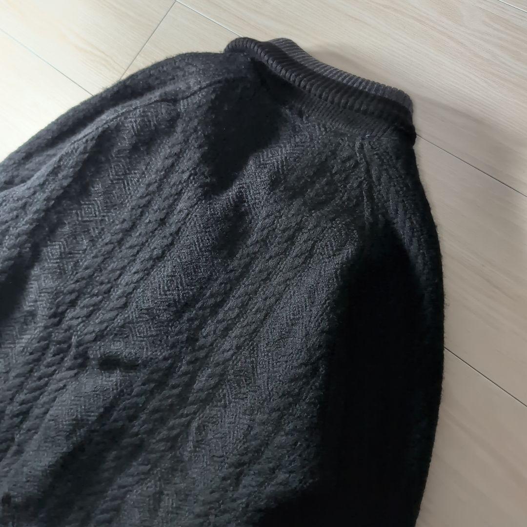 MARKAWARE 黒 ケーブル編み ジャンパー ブルゾン M