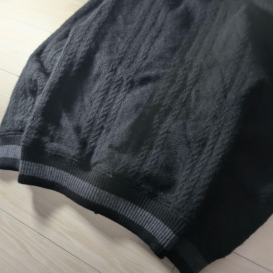 MARKAWARE 黒 ケーブル編み ジャンパー ブルゾン M