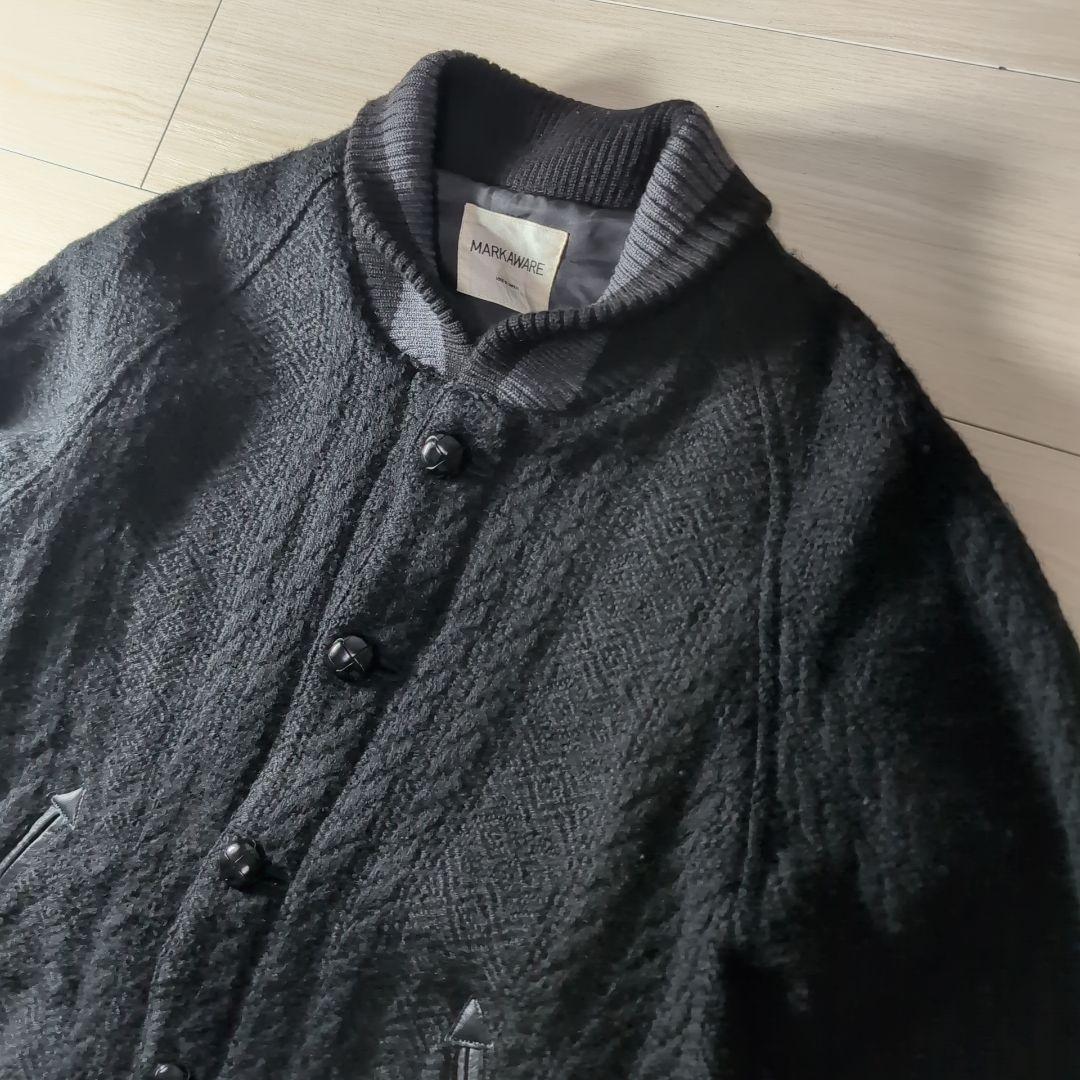 MARKAWARE 黒 ケーブル編み ジャンパー ブルゾン M