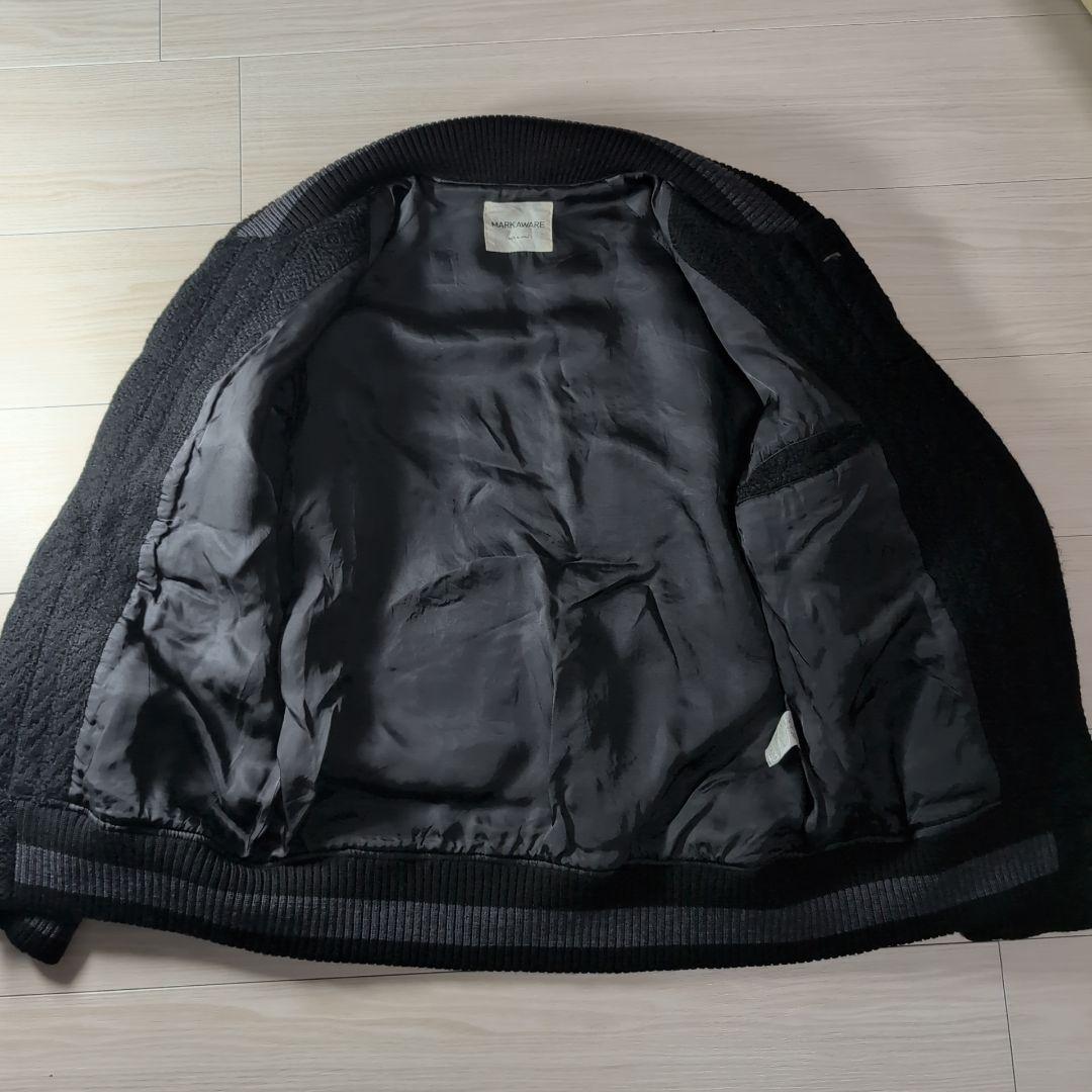 MARKAWARE 黒 ケーブル編み ジャンパー ブルゾン M