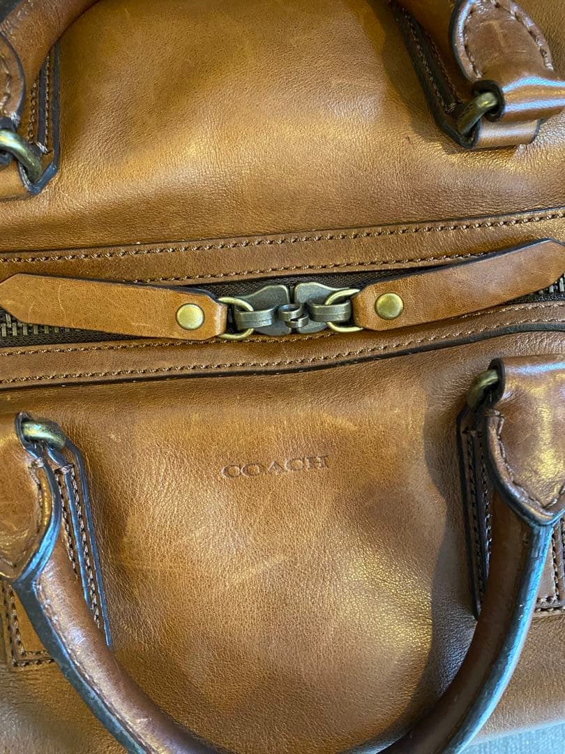 COACH ボストンバッグ コーチ 93202 ブリーカー デボスド ストライプ