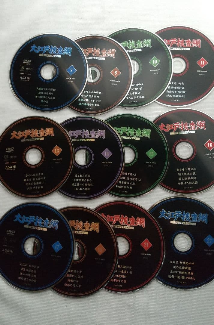 DVDまとめ売り「大江戸捜査網」25枚(ケースなし)