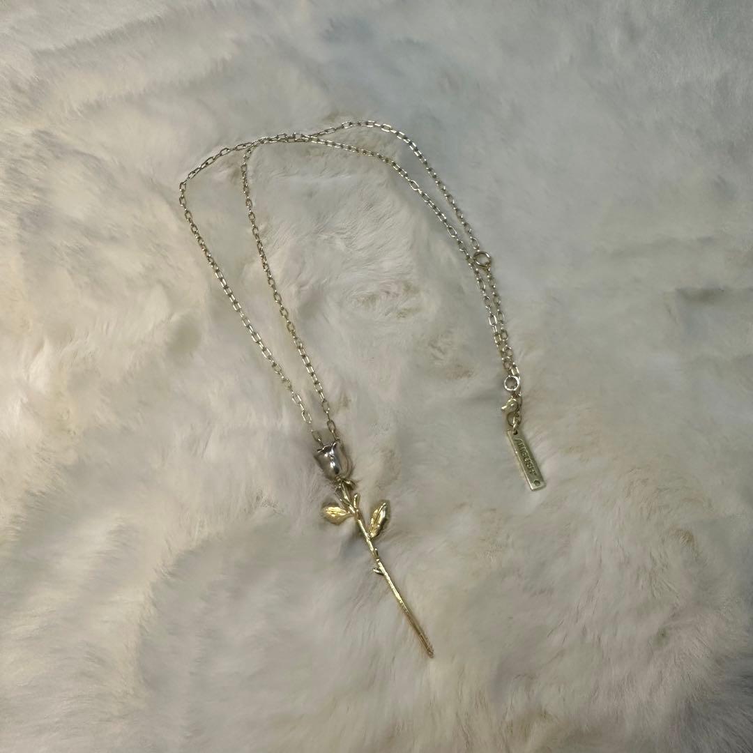 ほぼ未使用　AMBUSH ROSE CHARM NECKLACE ゴールド