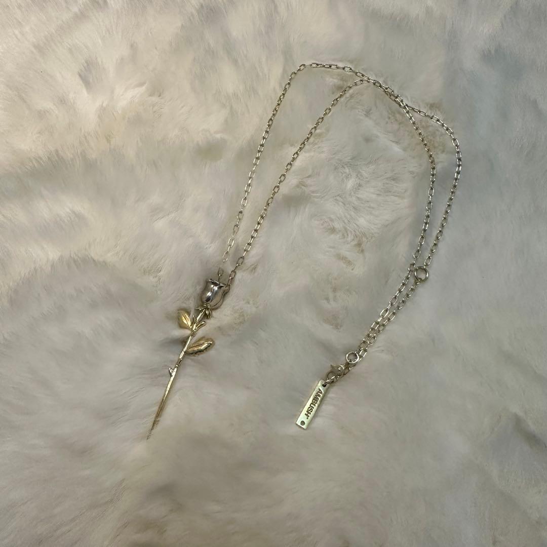 ほぼ未使用　AMBUSH ROSE CHARM NECKLACE ゴールド