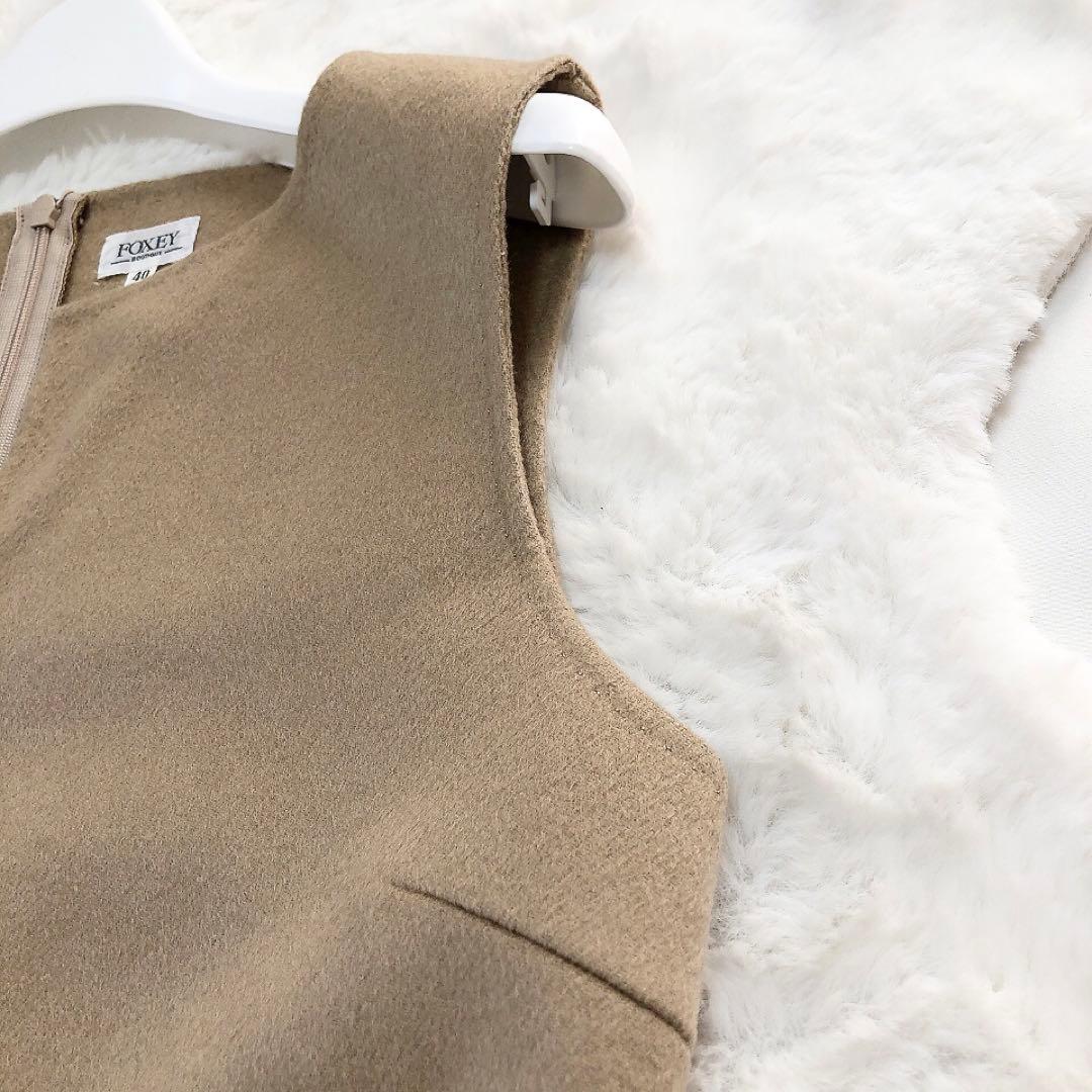 FOXEY*フォクシー　カシミヤ100%　ワンピース　ジャンパースカート　40