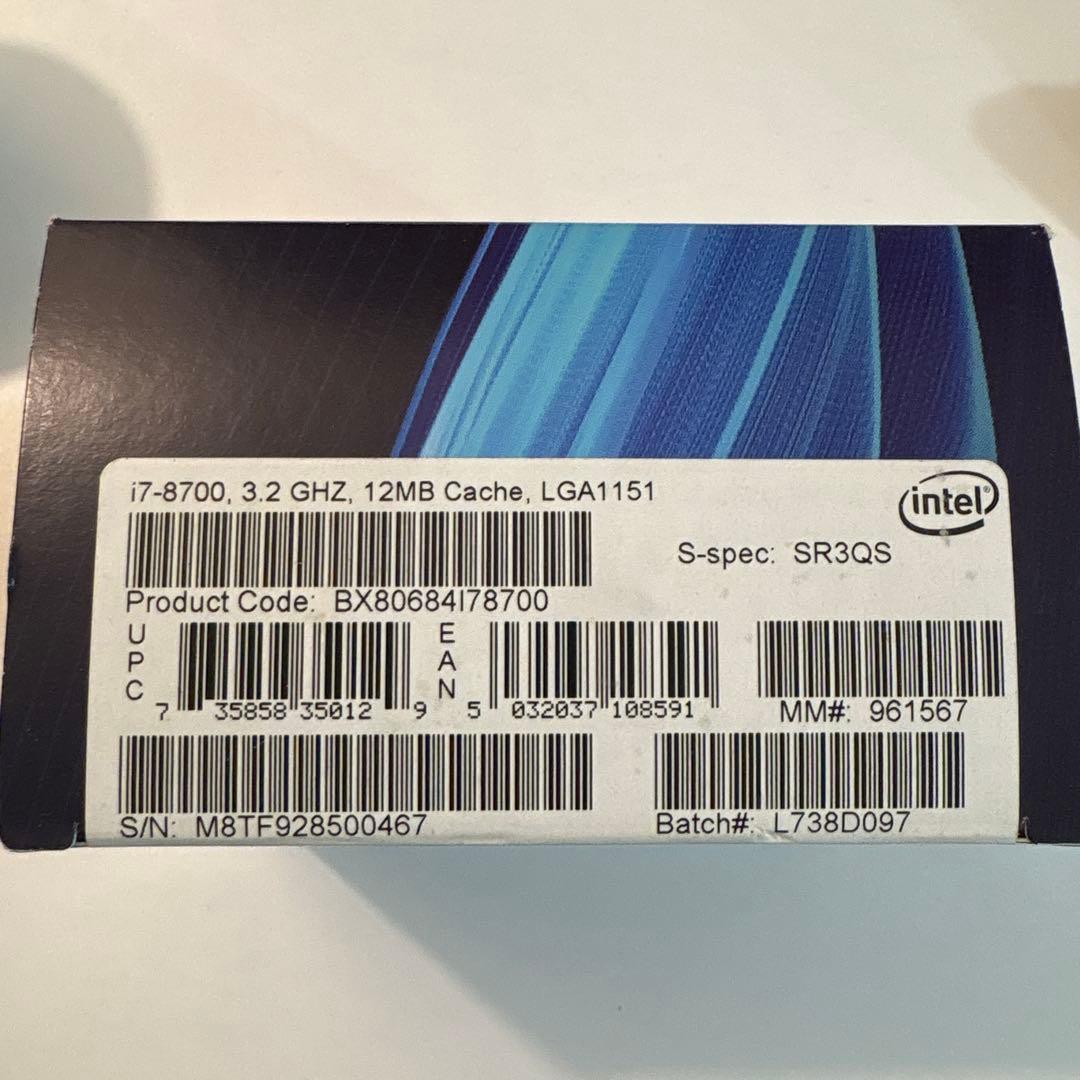ド*ん様 Intel Core i7-8700 CPU + Cooler