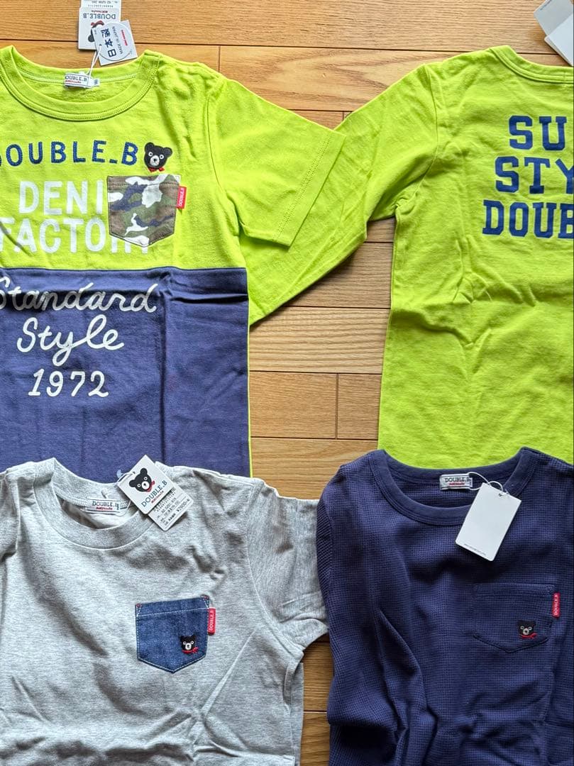 公*o様 ミキハウス　DOUBLE_B 子供服 140新品　シャツ　ズボン デニ