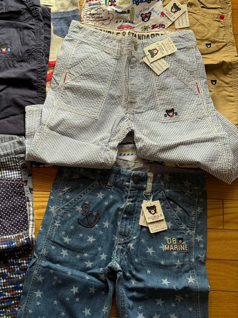 公*o様 ミキハウス　DOUBLE_B 子供服 140新品　シャツ　ズボン デニ