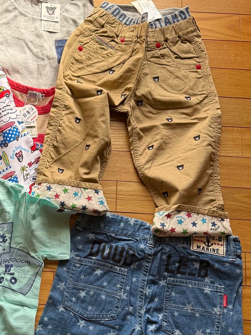 公*o様 ミキハウス　DOUBLE_B 子供服 140新品　シャツ　ズボン デニ