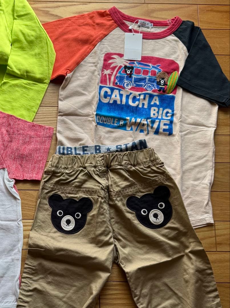 公*o様 ミキハウス　DOUBLE_B 子供服 140新品　シャツ　ズボン デニ
