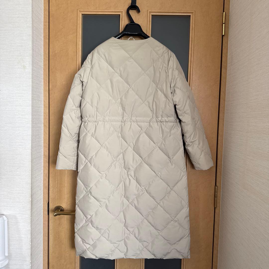 【TAIONコラボ】ノーカラーロングダウンコート