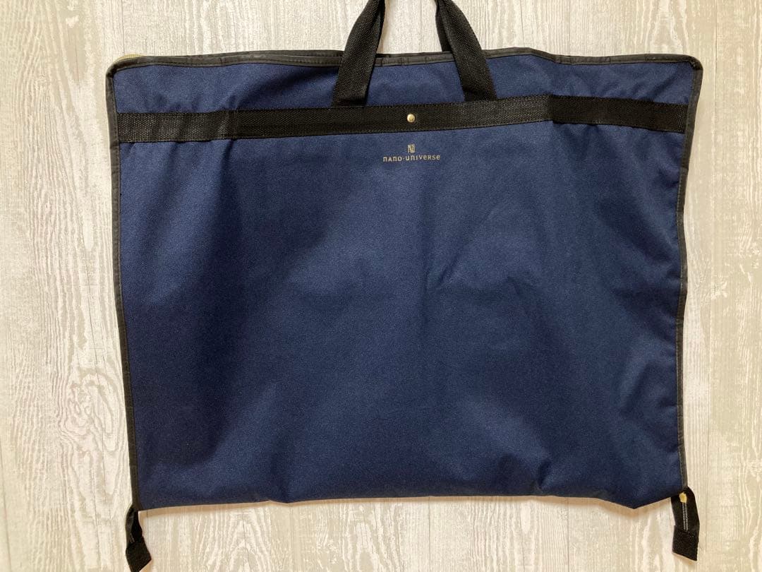 nano universe シルク混スリーピース 紺色 サイズM スーツカバー付
