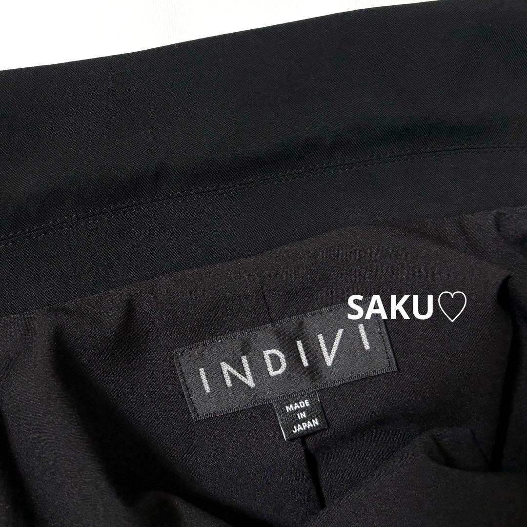 定価20900円 INDIVI ストレッチテーラードジャケット LL 黒