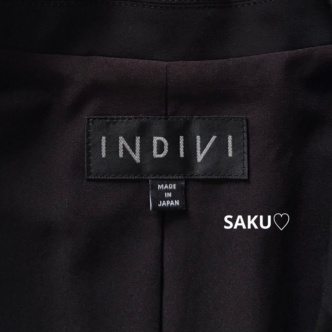 定価20900円 INDIVI ストレッチテーラードジャケット LL 黒