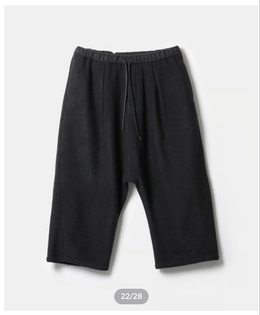 MB ULTIMATE FABRIC ウール縮絨サルエルパンツ 　ブラック S