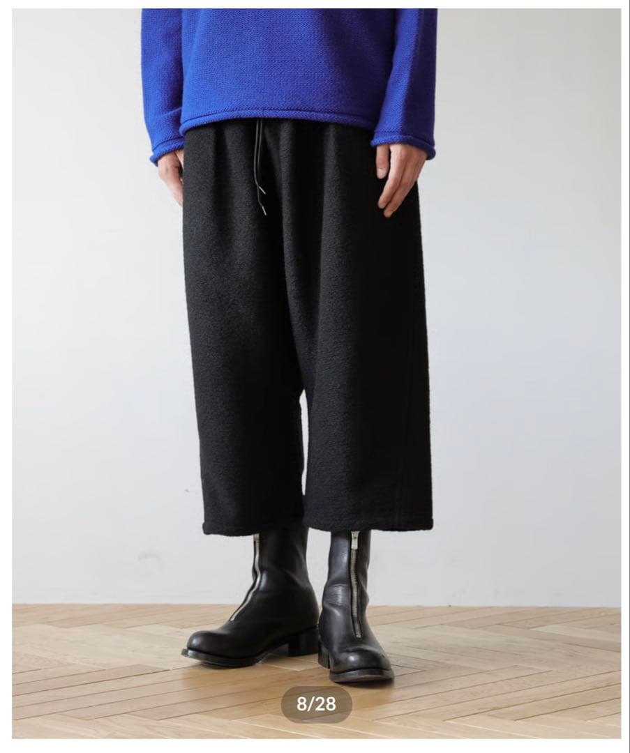 MB ULTIMATE FABRIC ウール縮絨サルエルパンツ 　ブラック S