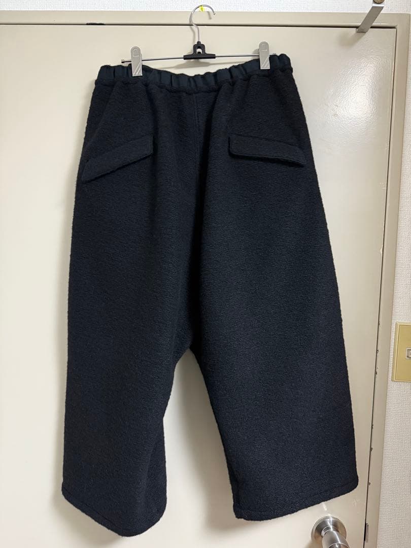 MB ULTIMATE FABRIC ウール縮絨サルエルパンツ 　ブラック S