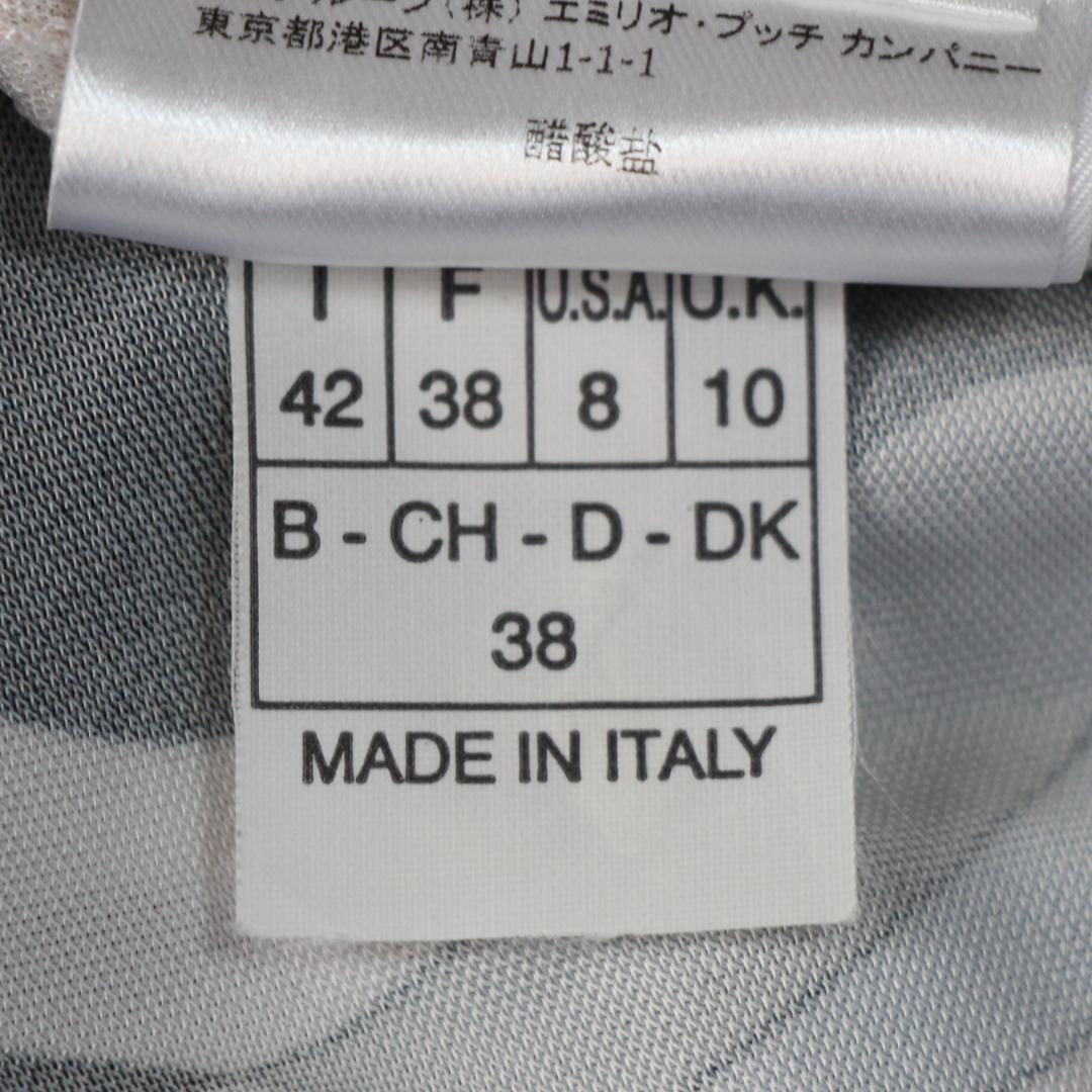 エミリオプッチ 総柄ワンピース イタリア製 レーヨン100% 七分袖 Vネック