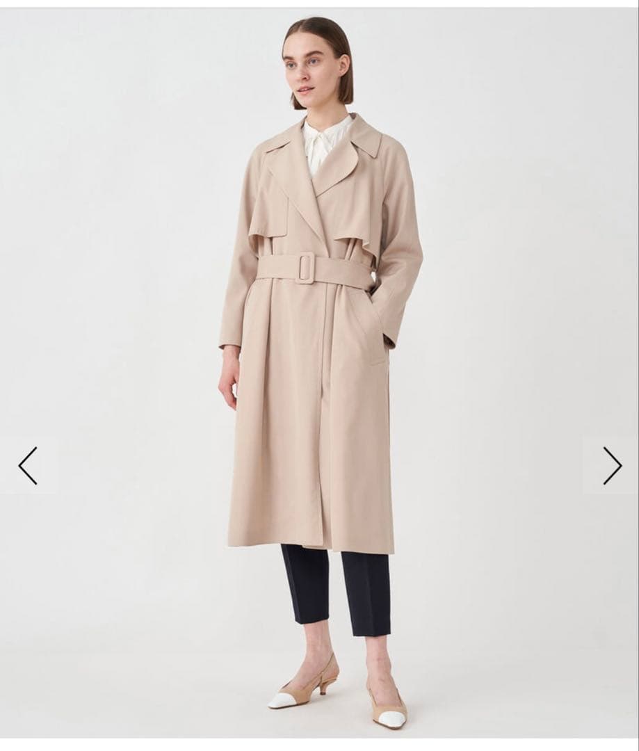 【美品】トゥモローランド Ballsey ウールギャバジン ガウンコート 36