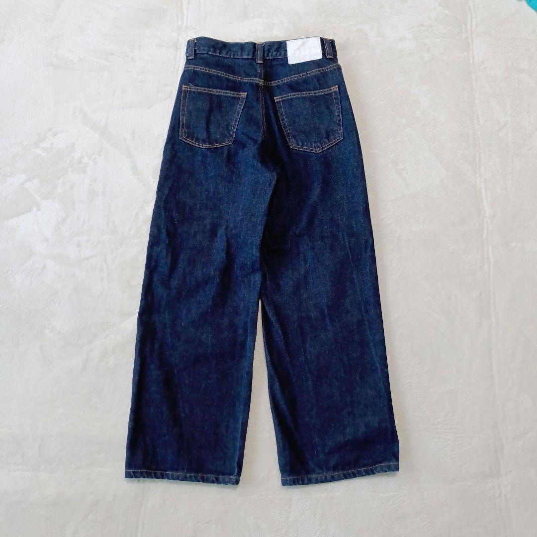 MACPHEE トゥモローランド デニム ワイドストレートパンツ ネイビー 36