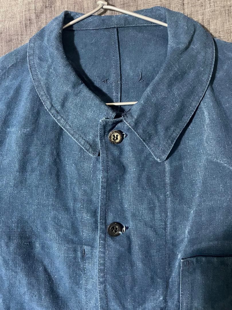 ジャケット・アウター 1920s french indigo linen work jacket